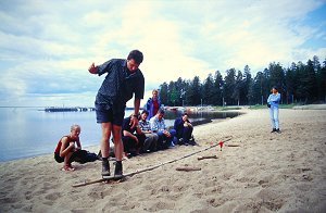 Balancieren auf H&ouml;he Null