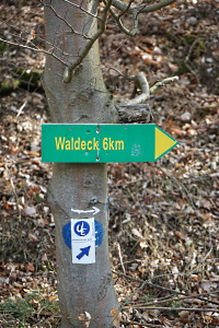 Wegweiser Urwaldsteig Edersee