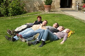 vor der Touristinfo in Bebenhausen